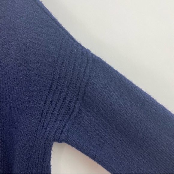 Gap Brushed Turtleneck Navy Wool Blend Relaxed Collar & Sleeves Large - Picture 5 of 14